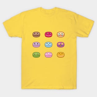 Kawaii Macaron Expressions T-Shirt